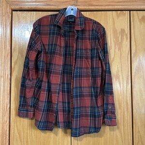 Medium Orange and navy Lily & Lottie Flannel Shirt